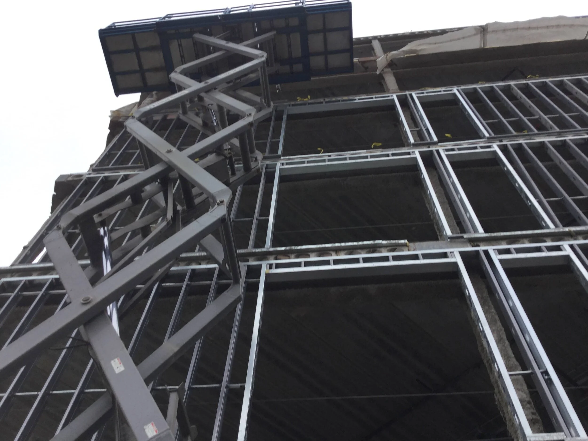 Multi-story metal stud framing — 1920 Milwaukee Ave, Chicago