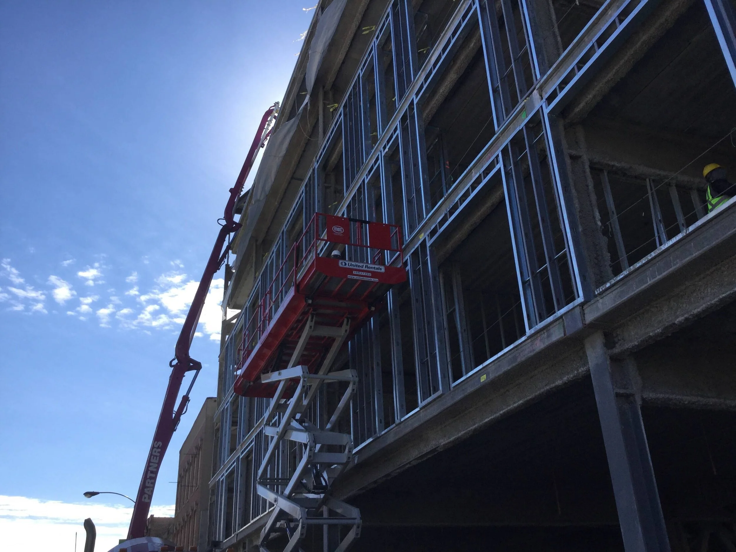 Exterior framing progress — 1920 Milwaukee Chicago