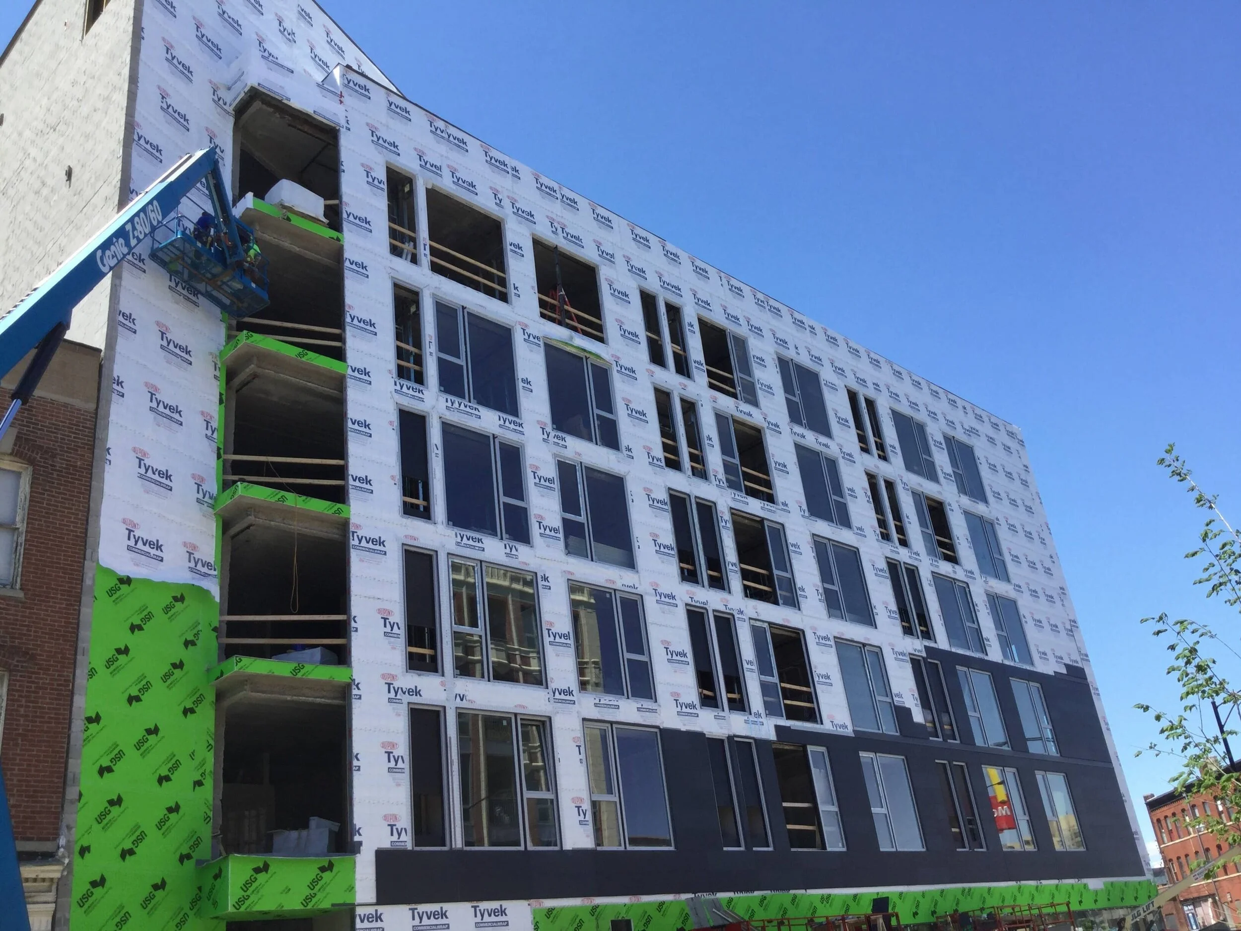 Completed exterior framing — 1920 Milwaukee, Chicago IL