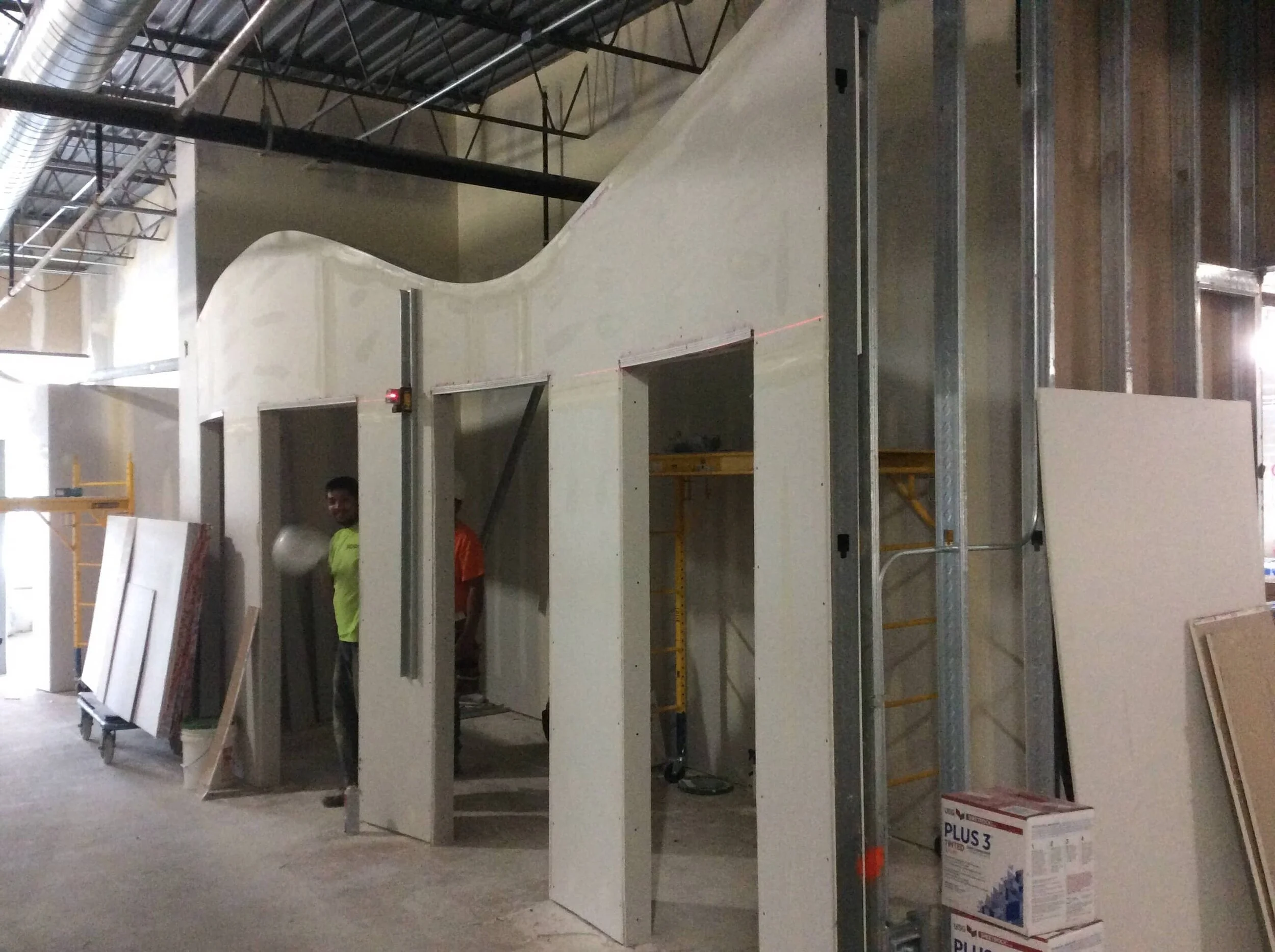 Framing coordination — Big Blue Swim School facility