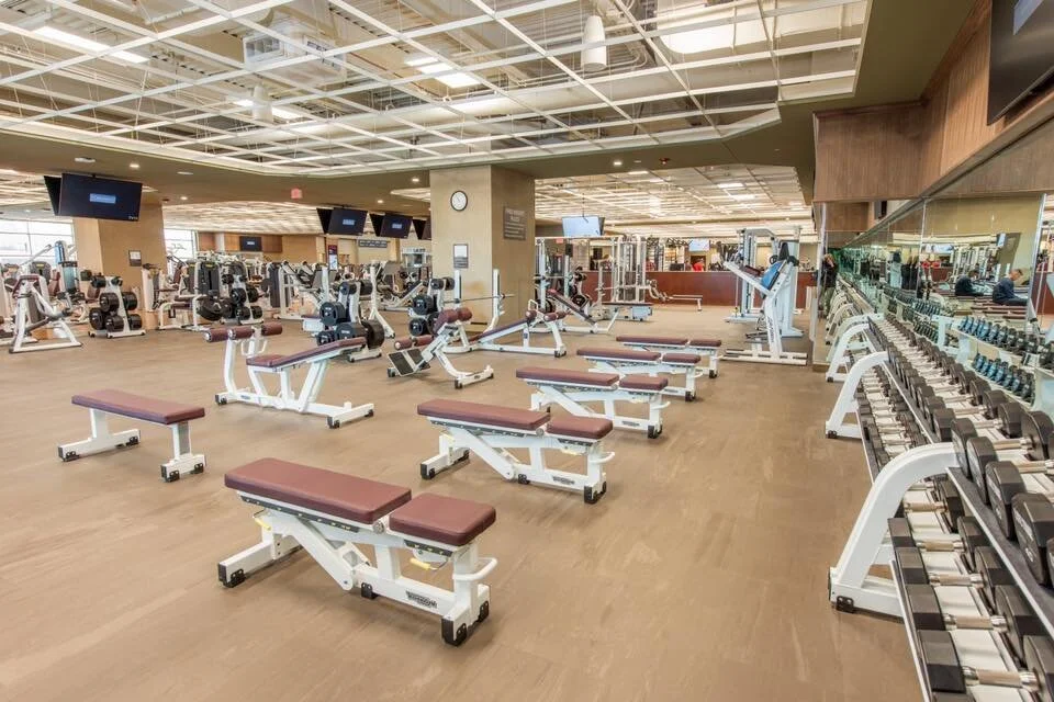 Framing in progress — Health Club Northbrook