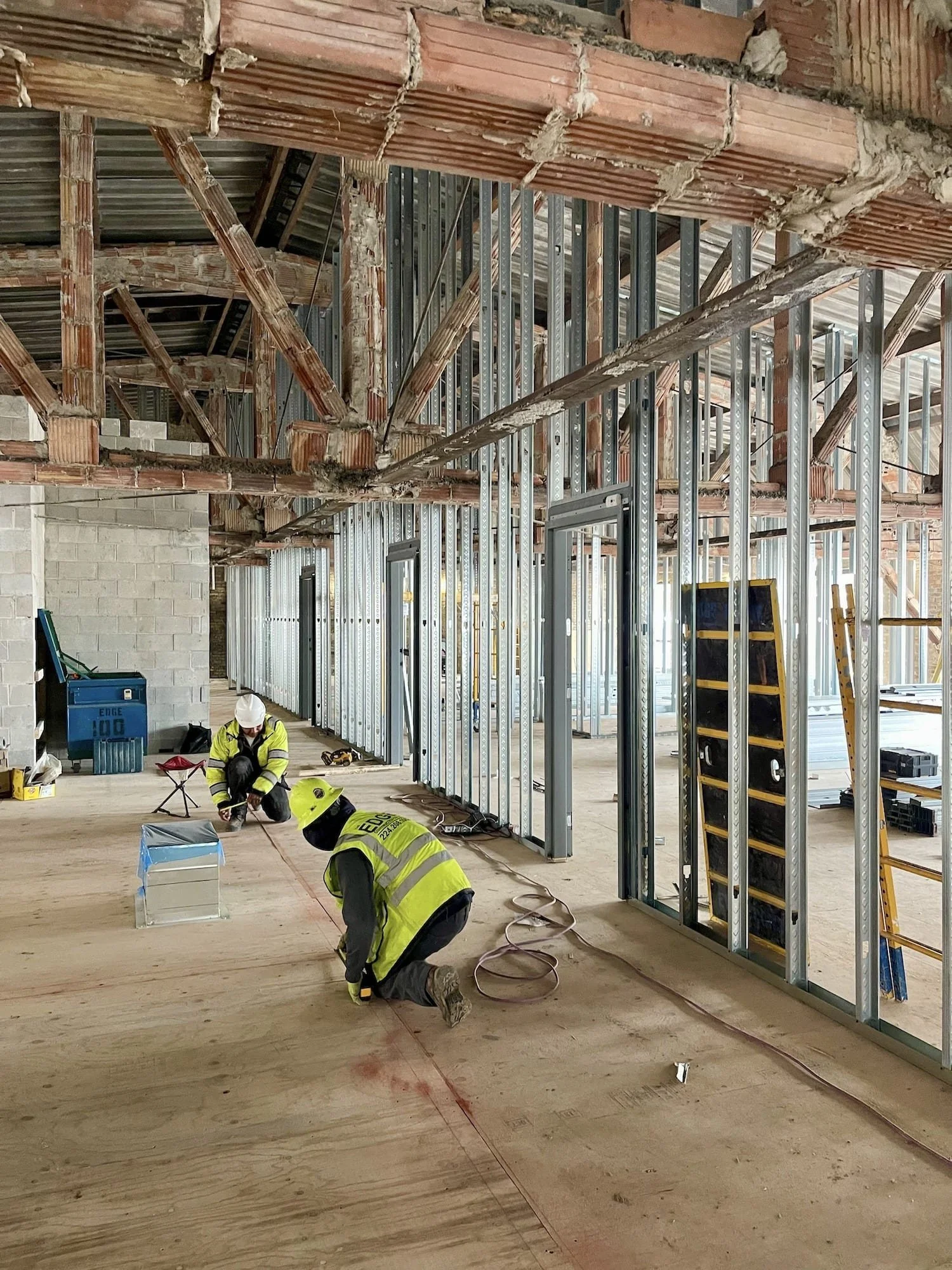 Structural framing detail — Varsity Theater Evanston