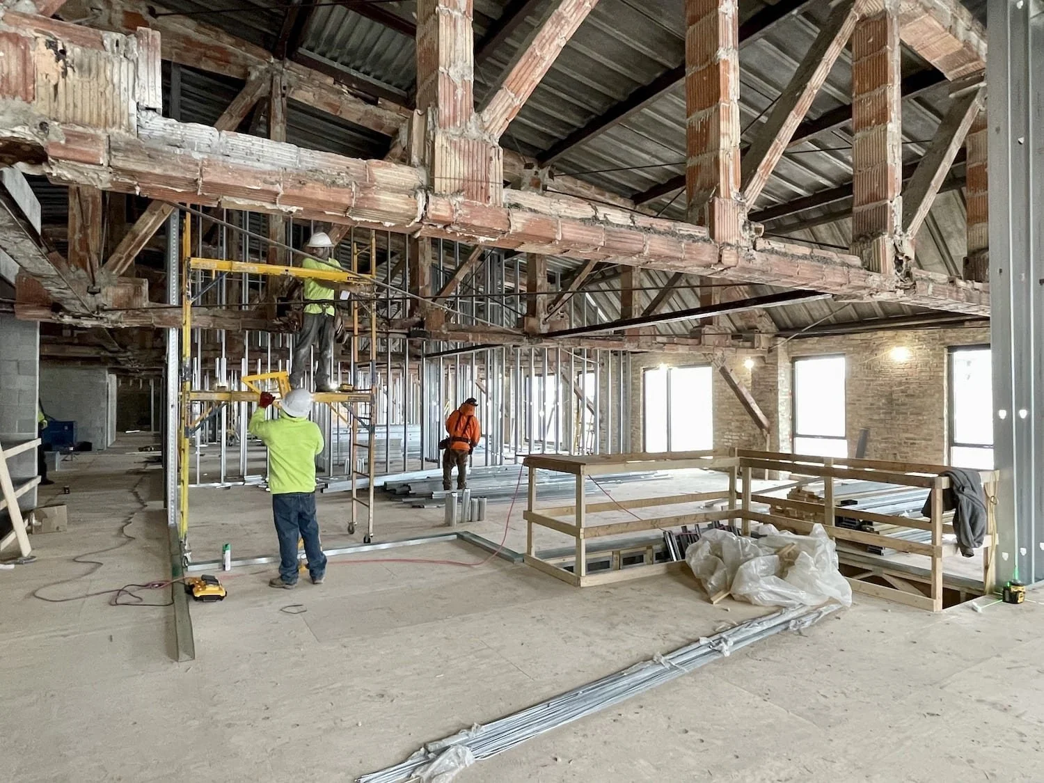 Framing and structural integration — Varsity Theater Evanston