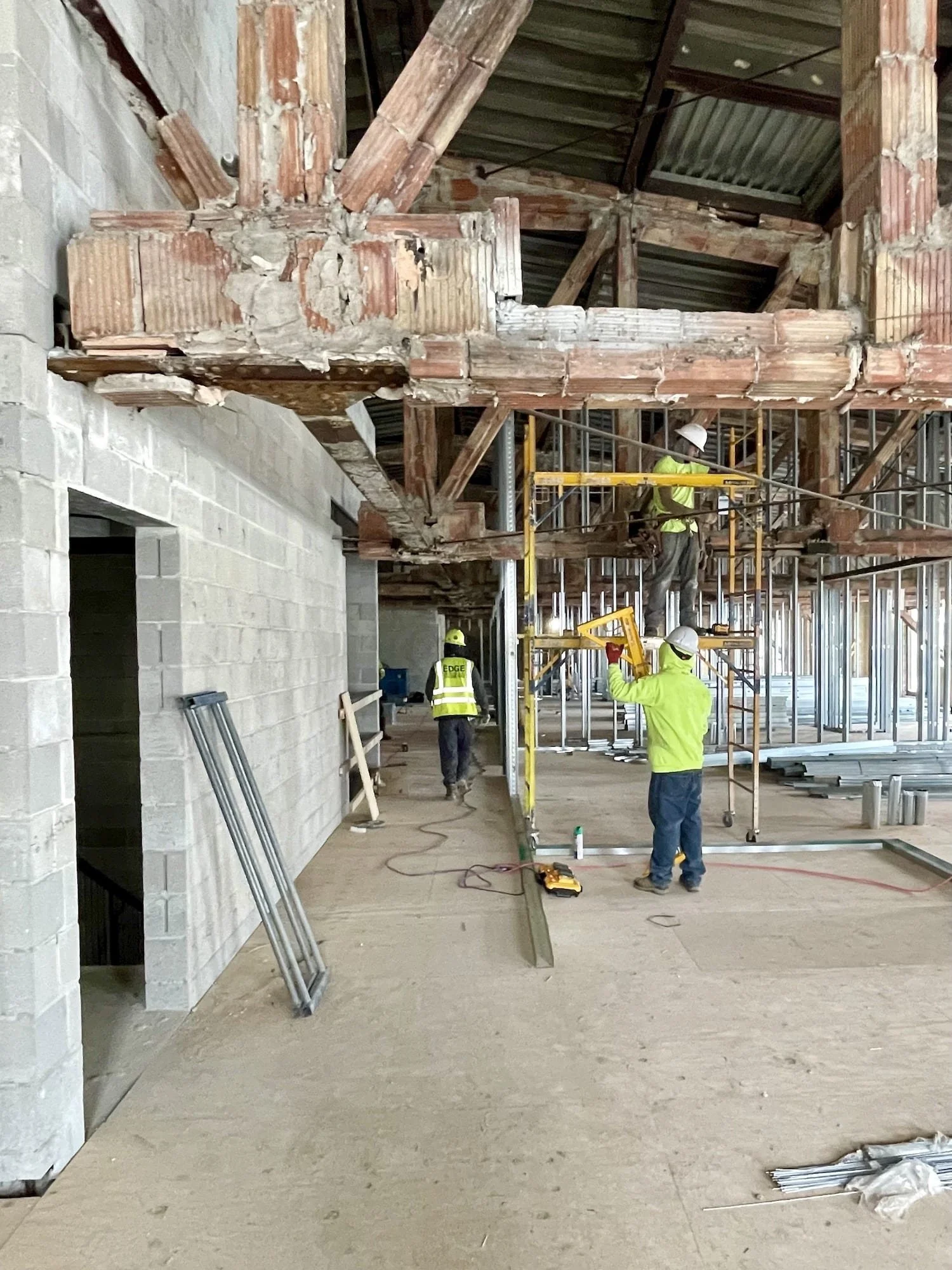 Construction progress — Varsity Theater Evanston