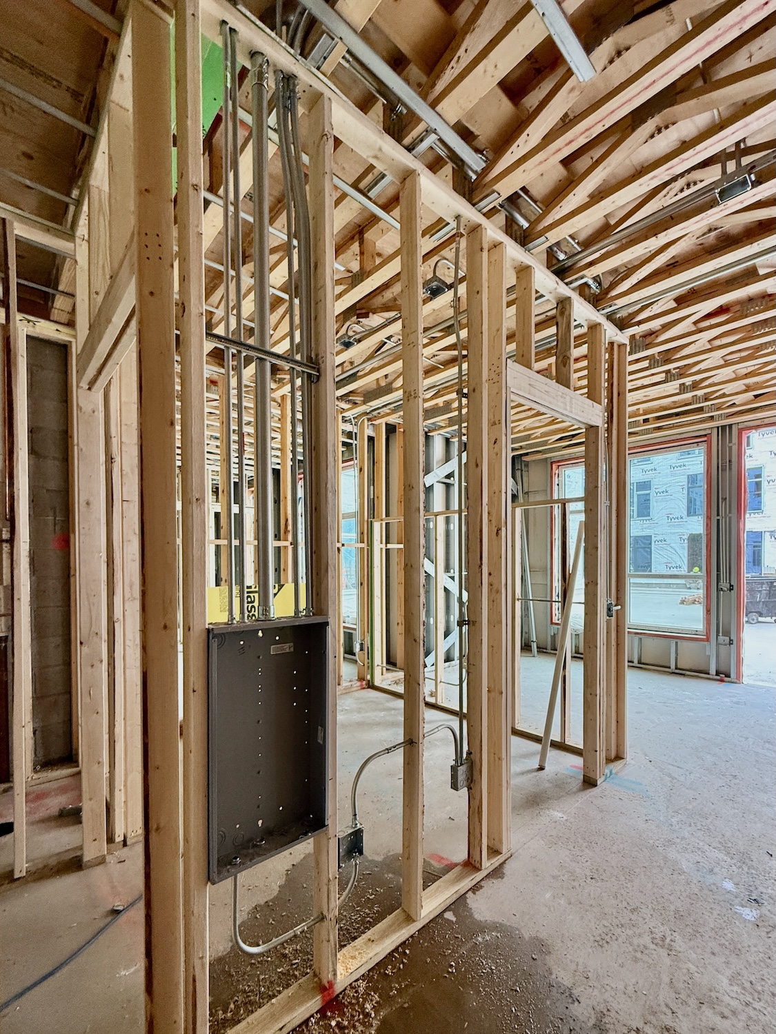 Framing installation — 1529 Fremont Chicago